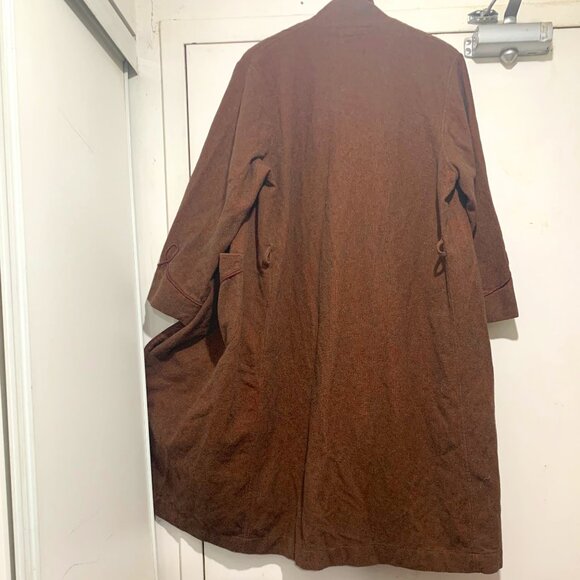VINTAGE BELTED WOOL ROBE HOUSE COATS SIZE M - Picture 3 of 12